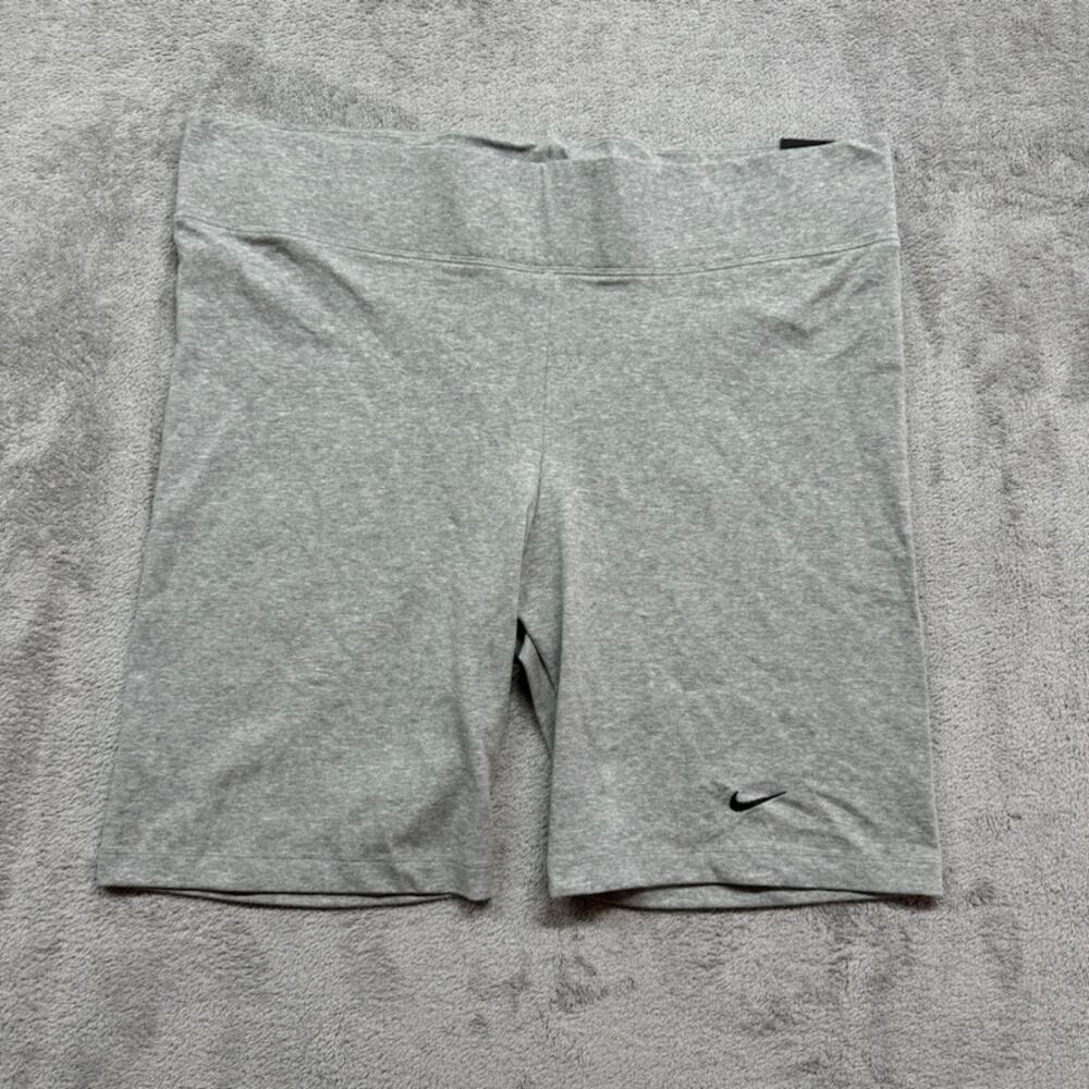 Nike Tight Fit Collant Short Womens Grey 2X Sports Gym Workout Run Walk Fitness
